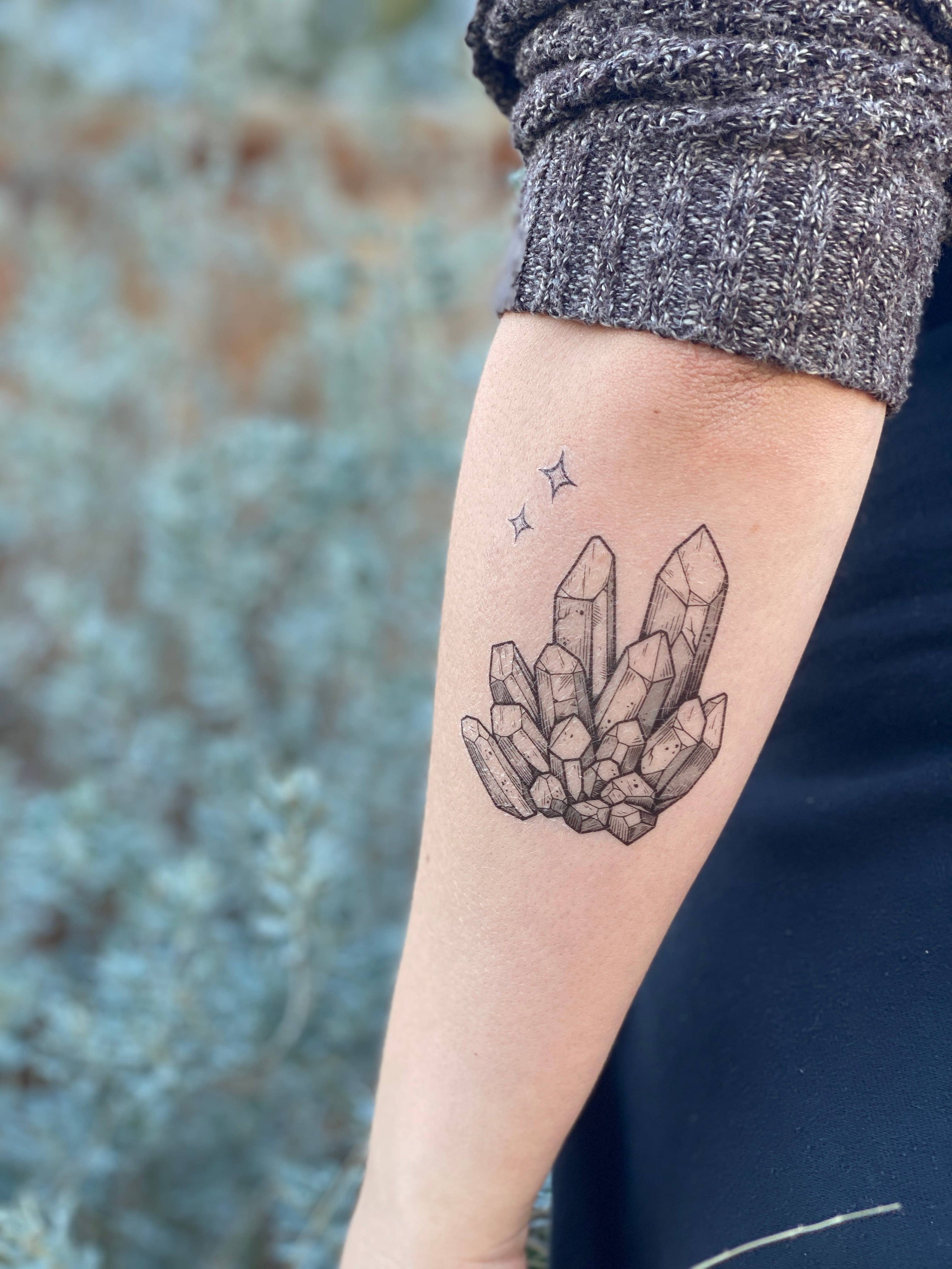 Crystal Quartz Temporary Tattoo | Stellar House Gift Shop